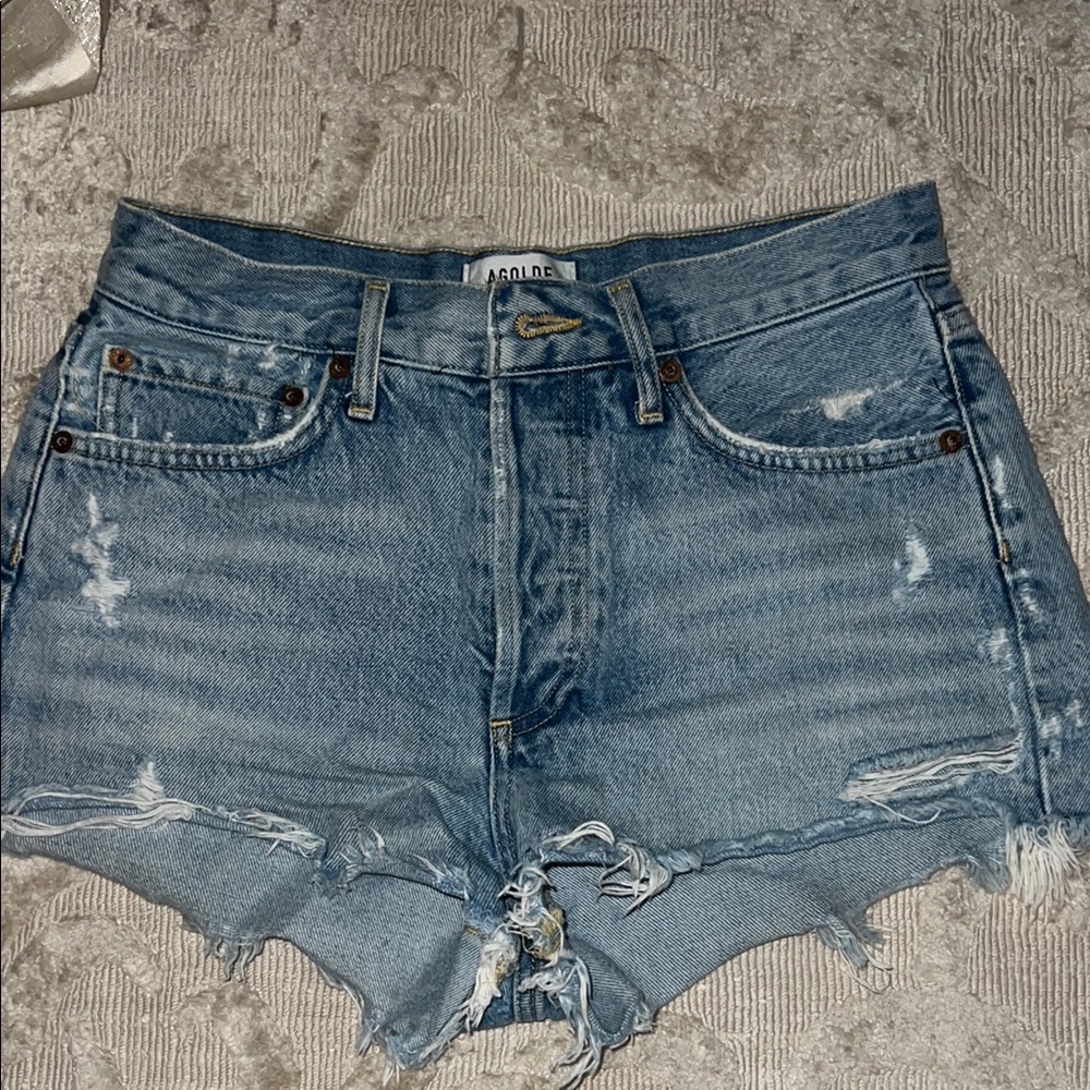 AGOLDE Women's Blue Denim Shorts